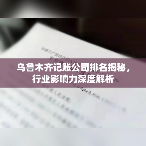乌鲁木齐记账公司排名揭秘，行业影响力深度解析