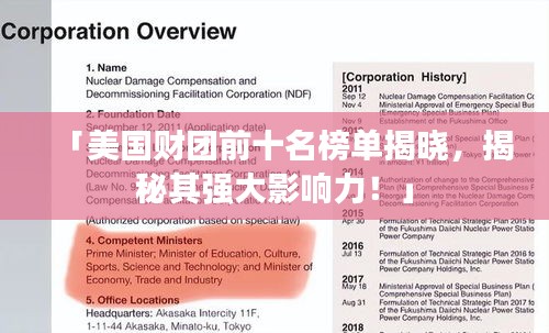 「美国财团前十名榜单揭晓，揭秘其强大影响力！」