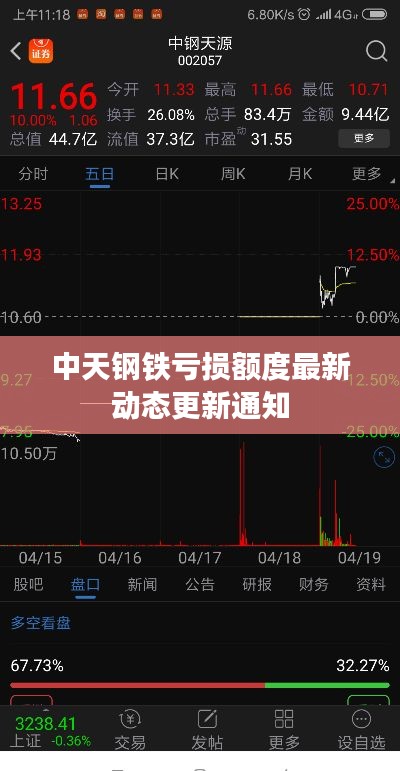 中天钢铁亏损额度最新动态更新通知