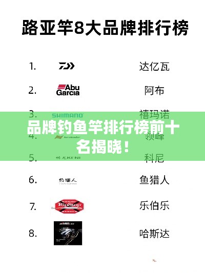 品牌钓鱼竿排行榜前十名揭晓！