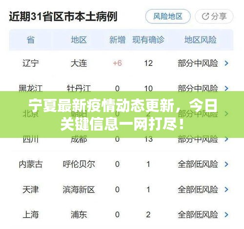 宁夏最新疫情动态更新，今日关键信息一网打尽！