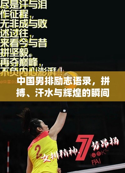 中国男排励志语录，拼搏、汗水与辉煌的瞬间