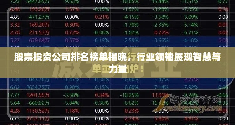 股票投资公司排名榜单揭晓，行业领袖展现智慧与力量
