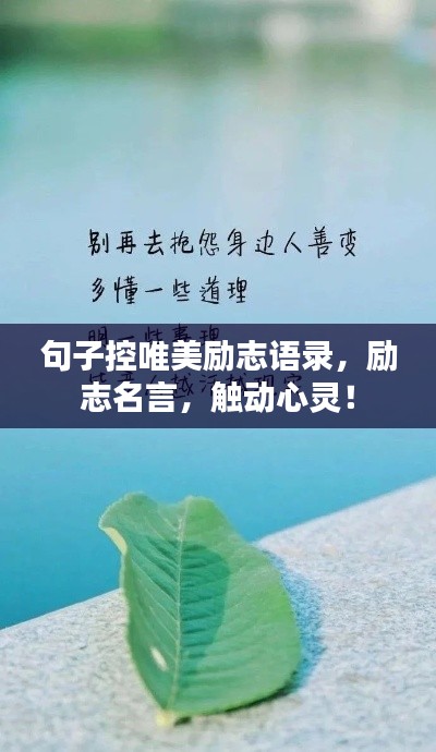 句子控唯美励志语录，励志名言，触动心灵！