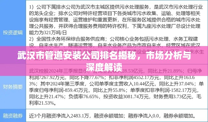 武汉市管道安装公司排名揭秘，市场分析与深度解读